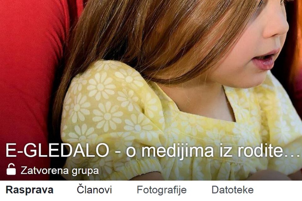 Facebook grupa u kojoj roditelji mogu raspravljati o medijima