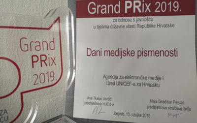 Projekt Dani medijske pismenosti osvojio Grand PRix HUOJ-a