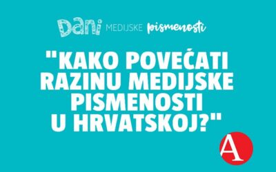 Panel o medijskoj pismenosti u Hrvatskoj – uživo i online
