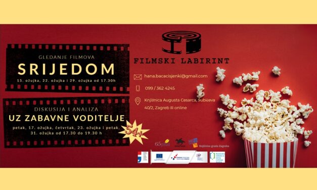 Besplatne filmske projekcije i radionice u knjižnici u Zagrebu i online