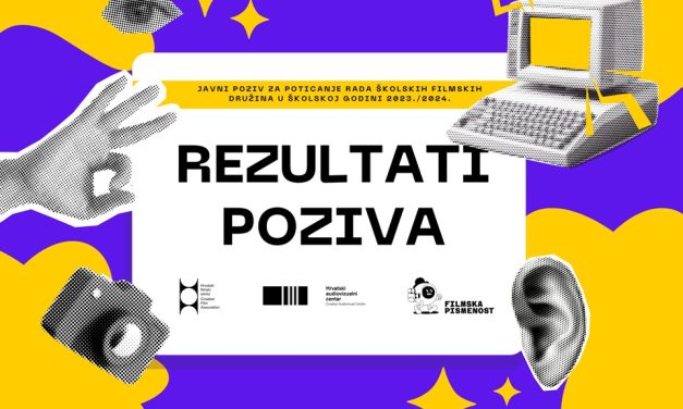 Objavljeni rezultati Javnog poziva za poticanje rada školskih filmskih družina