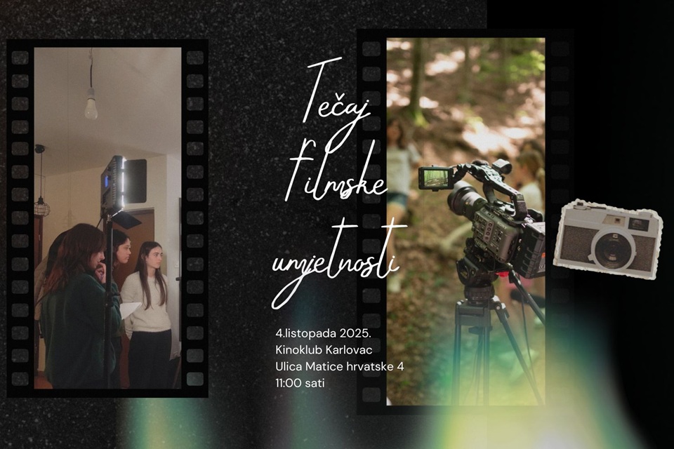 Tečaj filmske umjetnosti za srednjoškolce u Kinoklubu Karlovac