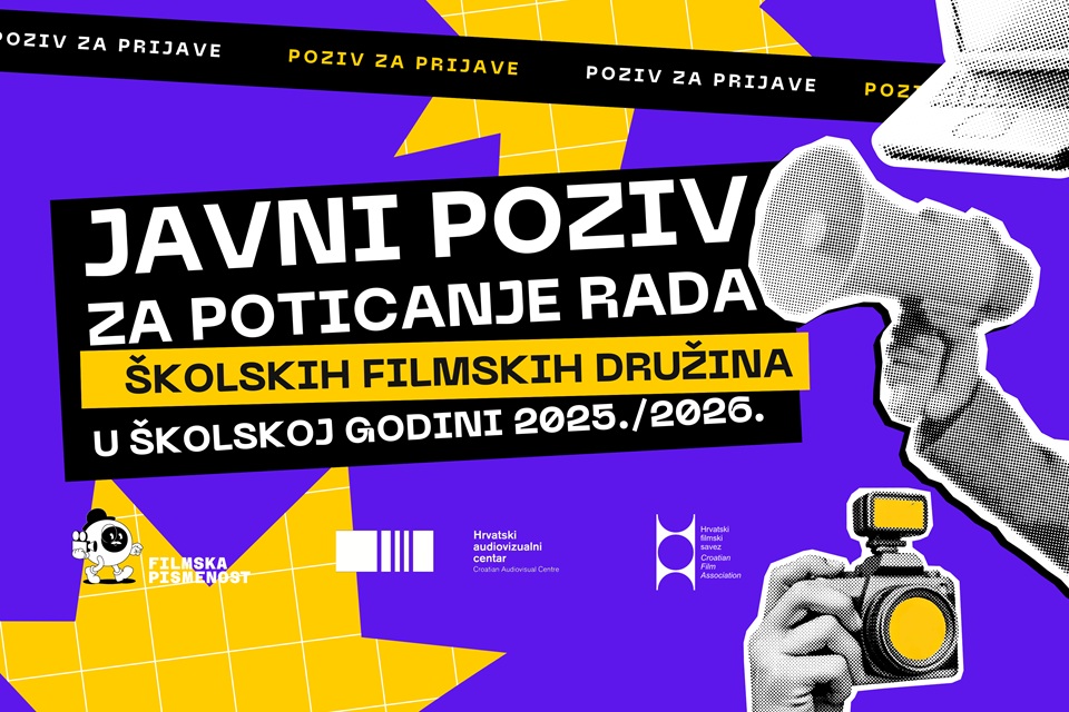 Javni poziv za poticanje rada školskih filmskih družina u 2025./2026.