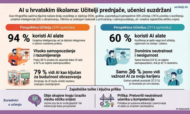 Rezultati istraživanja o umjetnoj inteligenciji u hrvatskim školama