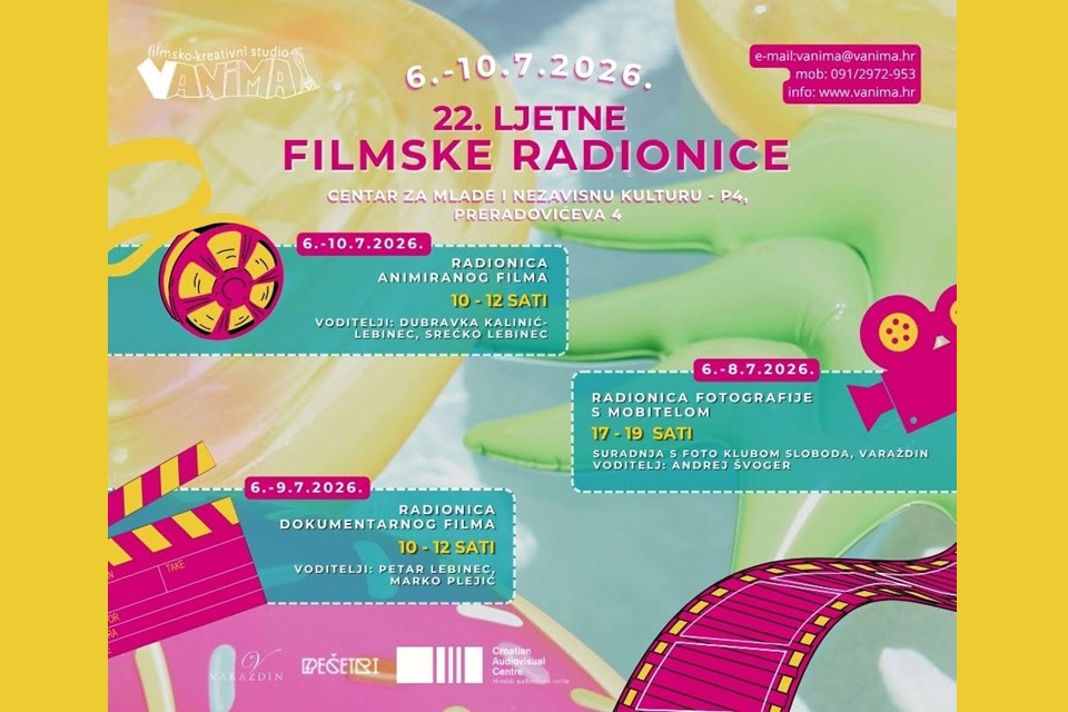 Prijave za 22. ljetne filmske radionice u VANIMI